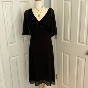 Black Dress Beaded Detail Size 12